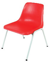 High primary poly shell chair<br />375mmH<br />400mmH